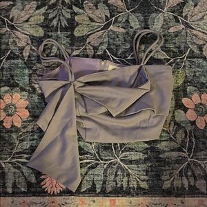 Elegant Women's Crop Top with Bow Accent